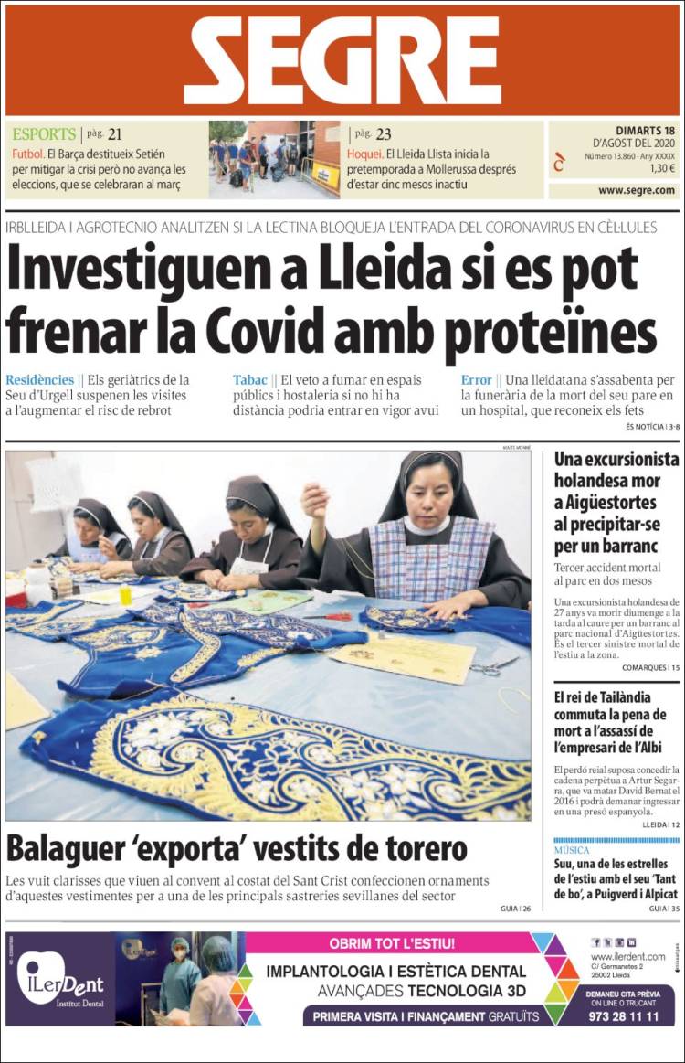 Portada de Segre (Espa&ntilde;a)