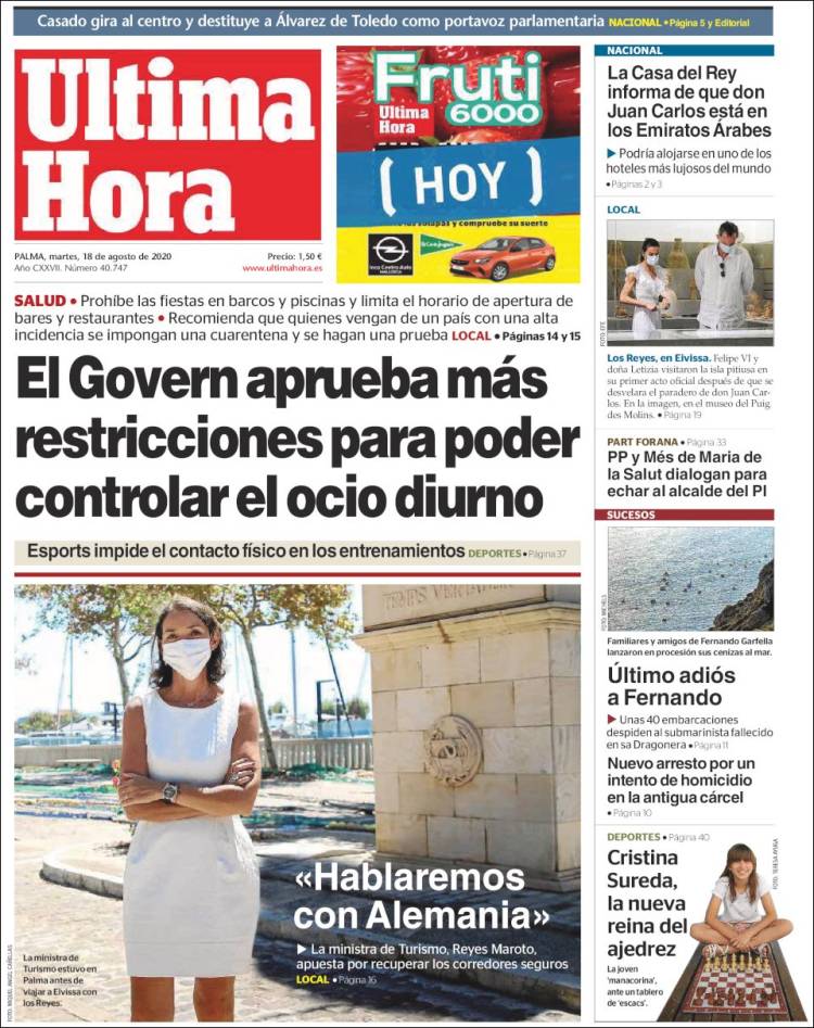 Portada de Última Hora (Espa&ntilde;a)