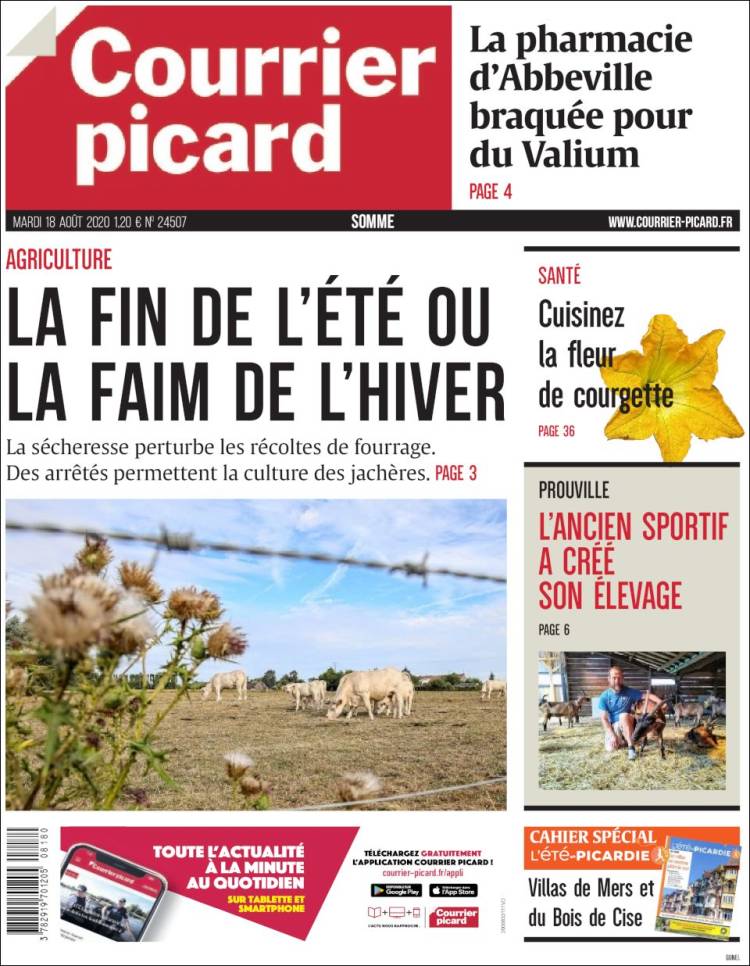 Portada de Courrier Picard (Francia)