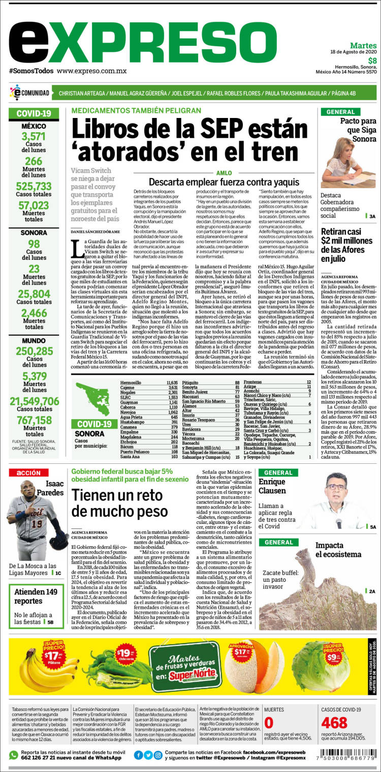 Portada de Expreso (México)