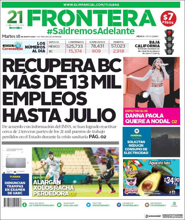 Portada de Frontera (México)