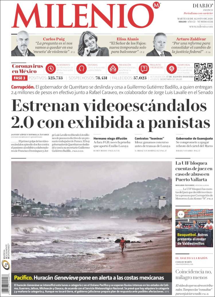 Portada de Milenio - Jalisco (Mexico)