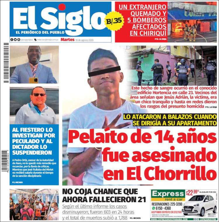Portada de El Siglo (Panam&aacute;)