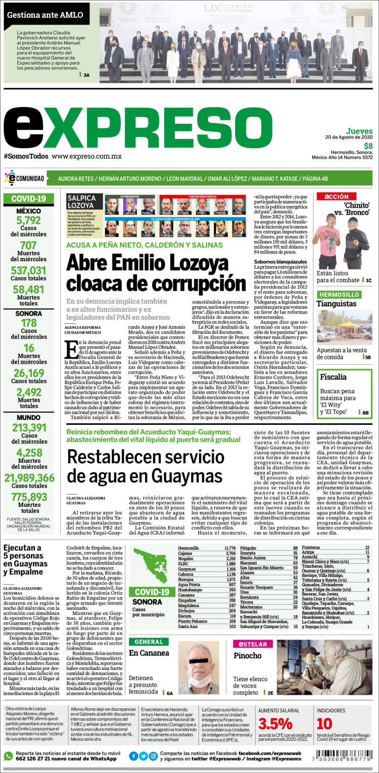 Portada de Expreso (Mexico)