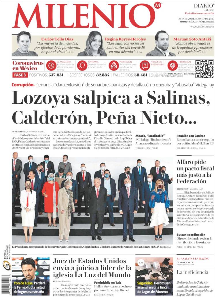 Portada de Milenio - Jalisco (Mexico)