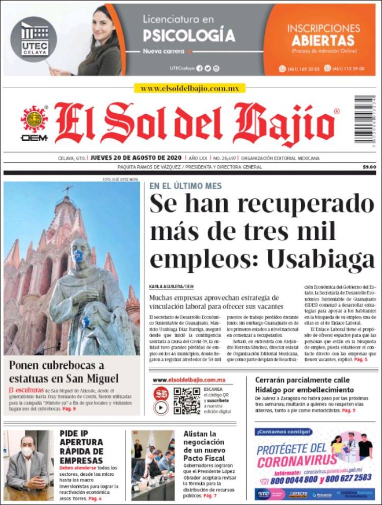 Portada de El Sol del Bajio (Mexico)