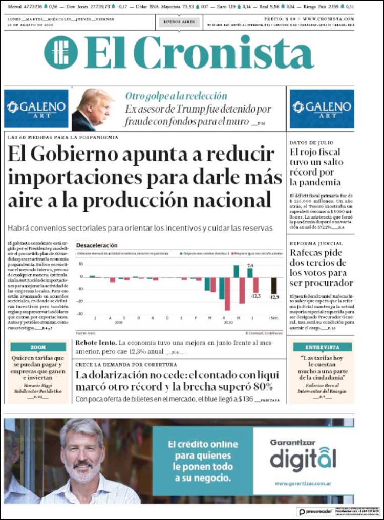 Portada de El Cronista Comercial (Argentina)