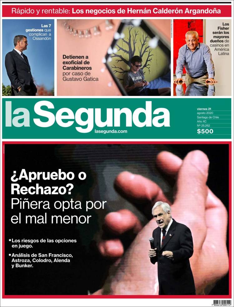 Portada de La Segunda (Chile)