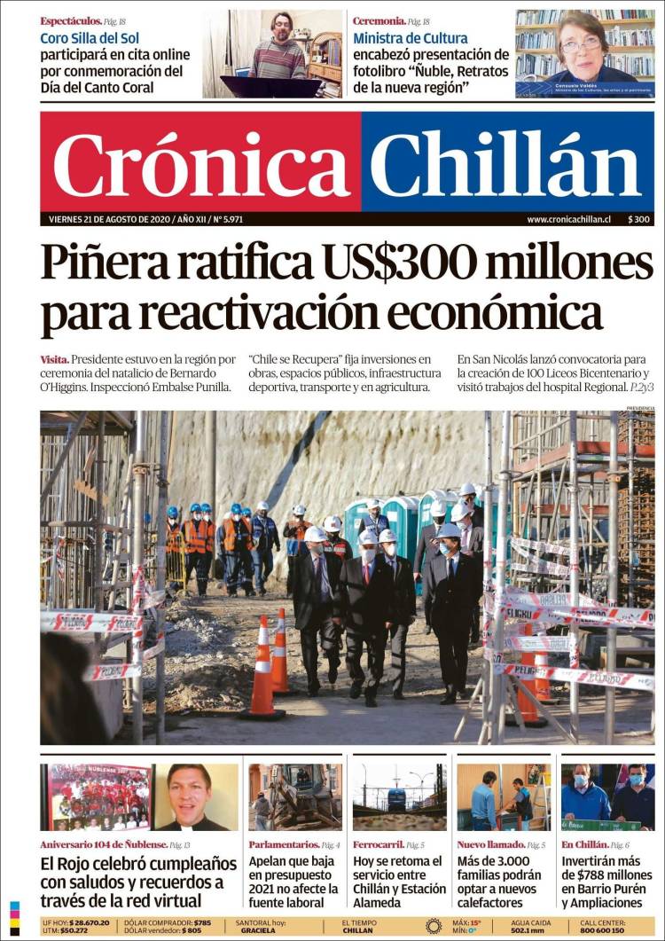 Portada de Crónica Chillán (Chile)