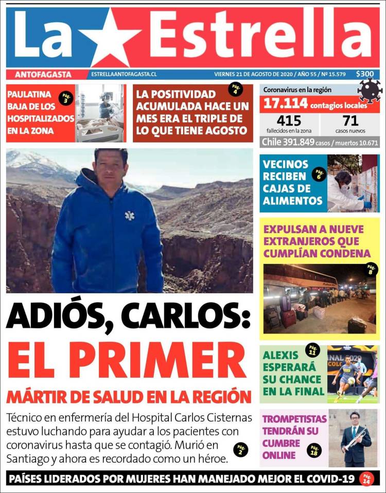 Portada de La Estrella del Norte (Chile)