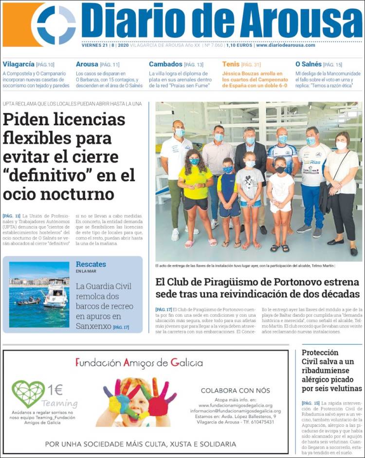 Portada de Diario de Arousa (Espa&ntilde;a)