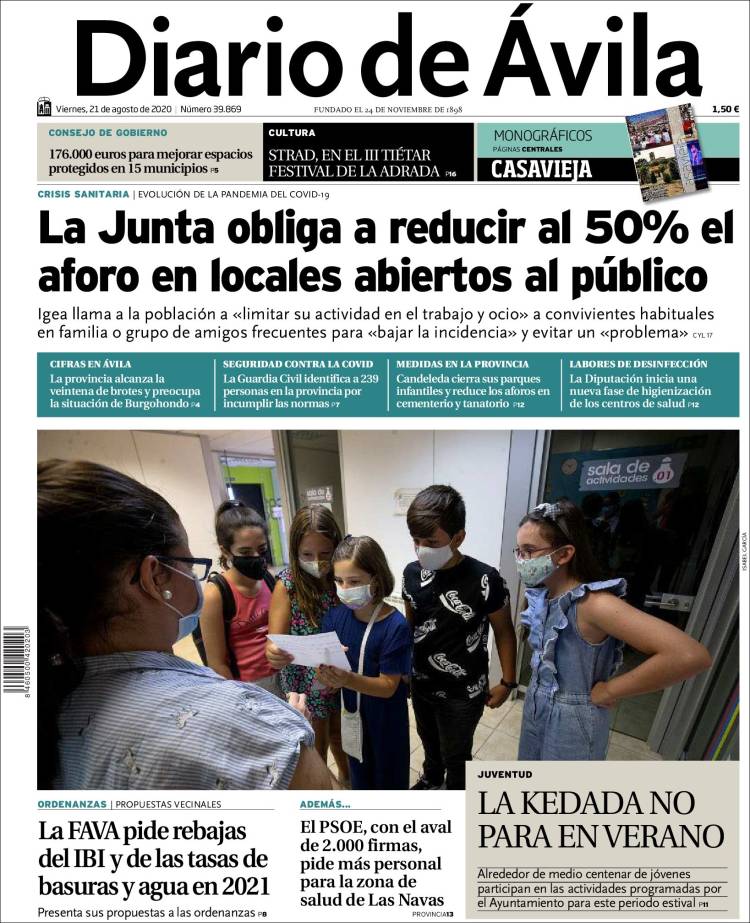 Portada de Diario de Ávila (Espa&ntilde;a)
