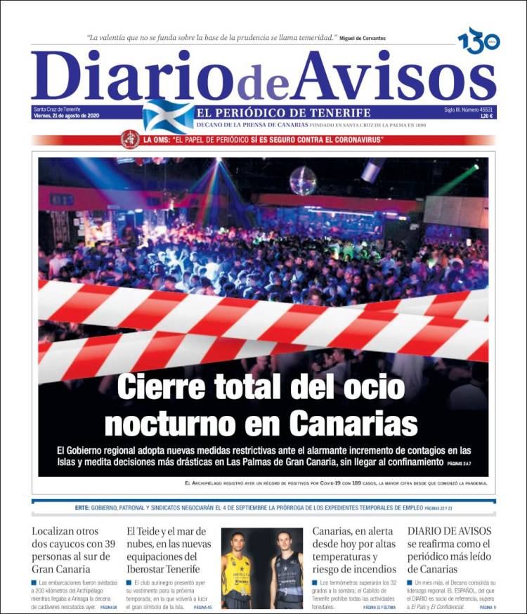Portada de Diarios de Avisos (Espa&ntilde;a)