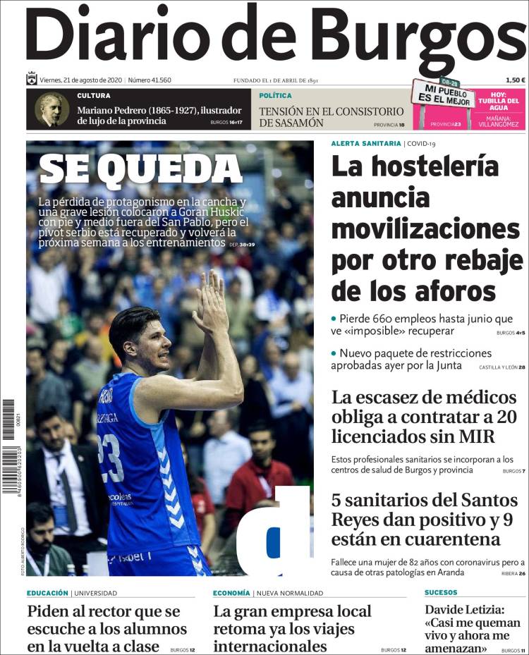 Portada de Diario de Burgos (Espa&ntilde;a)