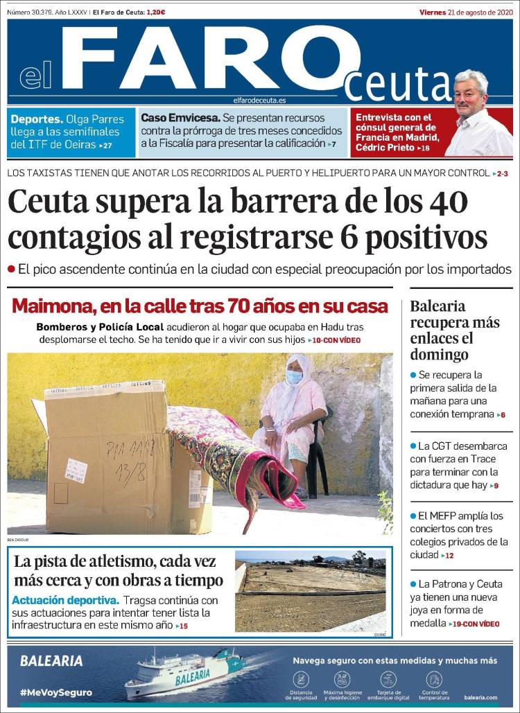 Portada de El Faro de Ceuta (Espa&ntilde;a)