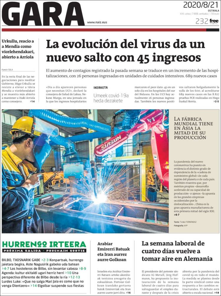 Portada de Gara (Espa&ntilde;a)