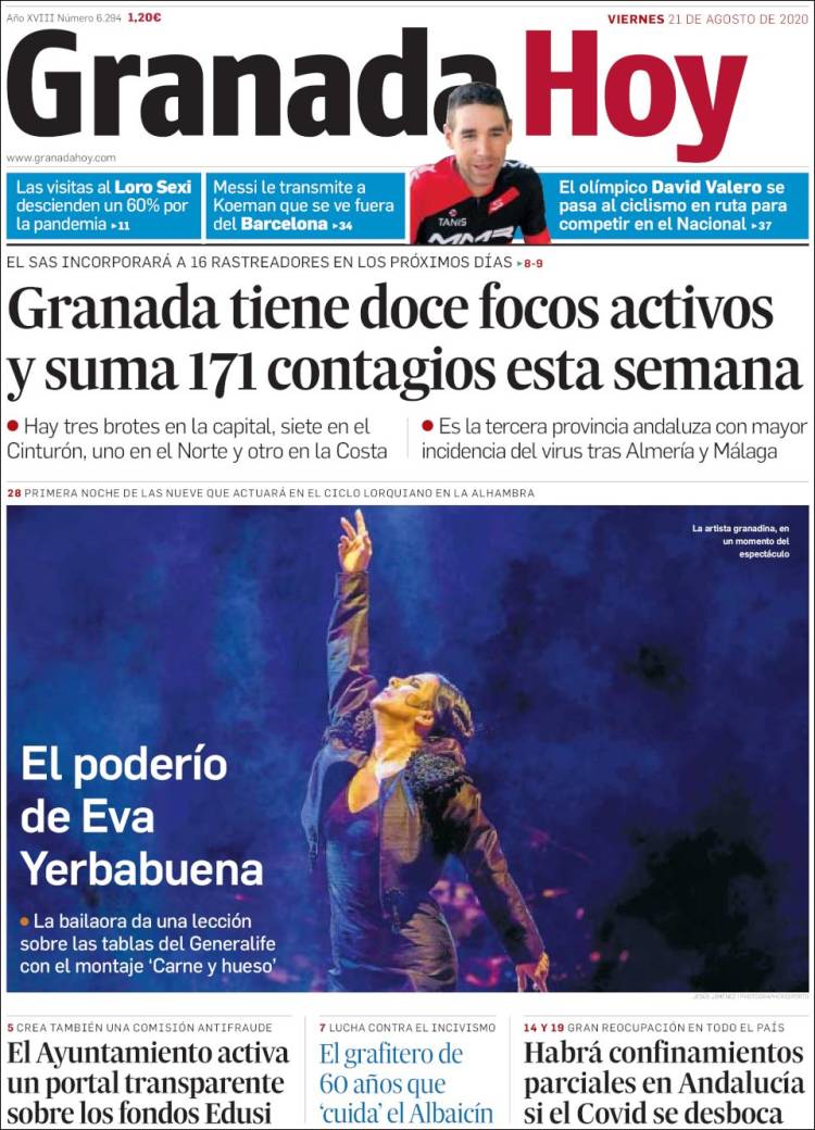 Portada de Granada Hoy (Espa&ntilde;a)