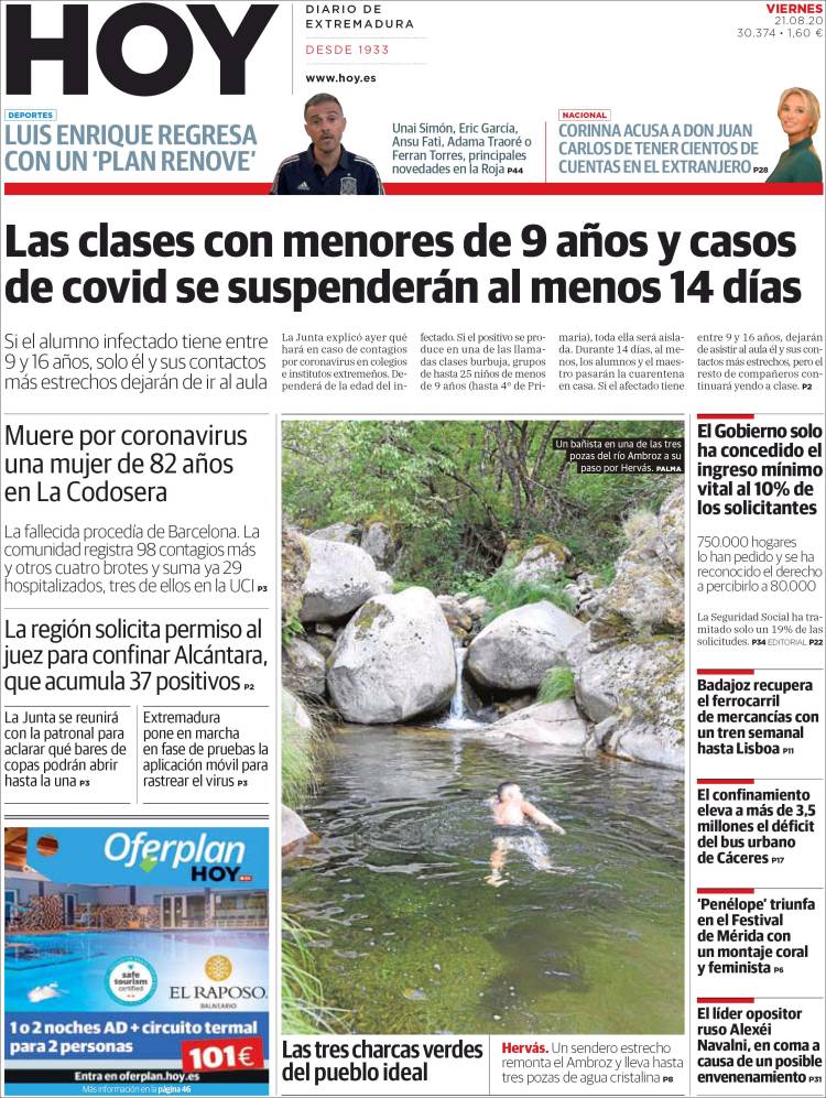 Portada de Hoy - Caceres (Espa&ntilde;a)