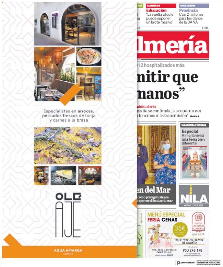 Portada de La Voz de Almería (Espa&ntilde;a)