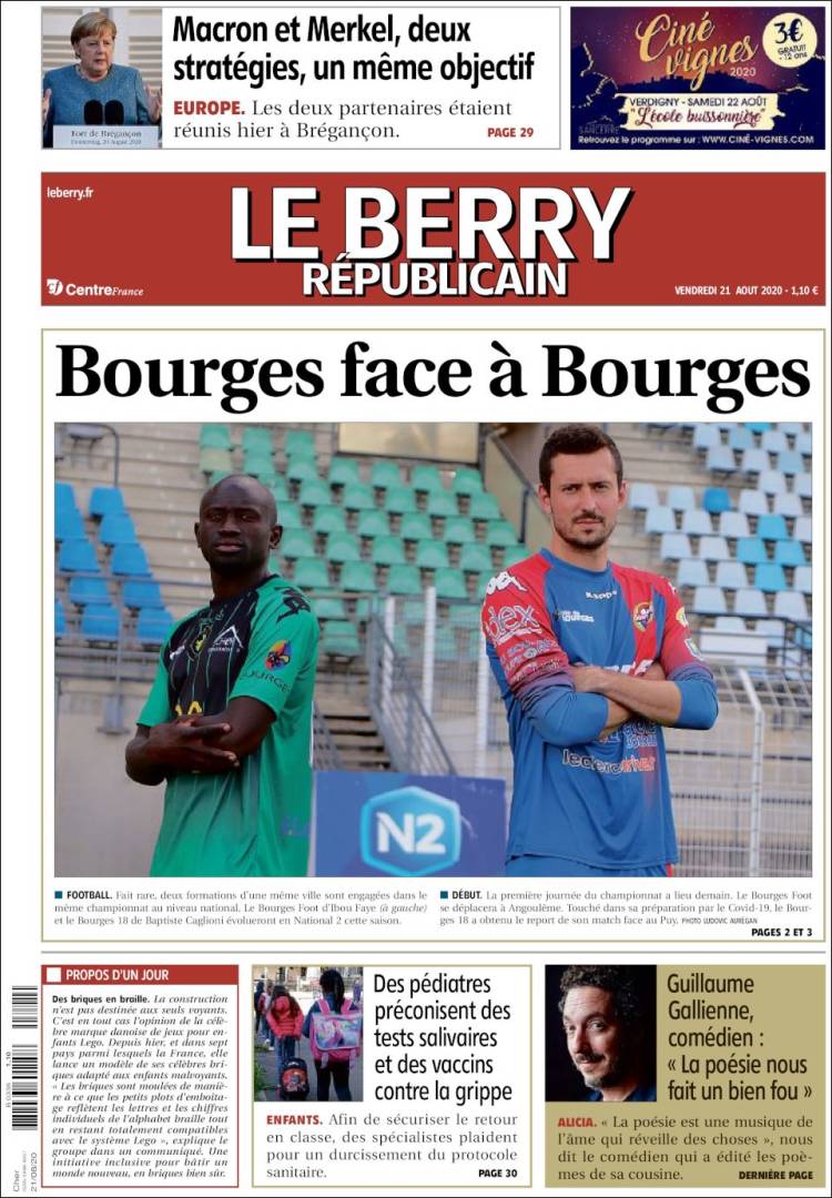 Portada de Berry Republicain (Francia)