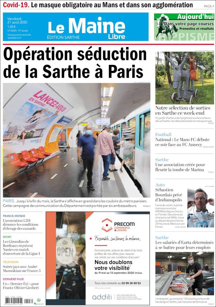 Portada de Le Maine Libre (Francia)