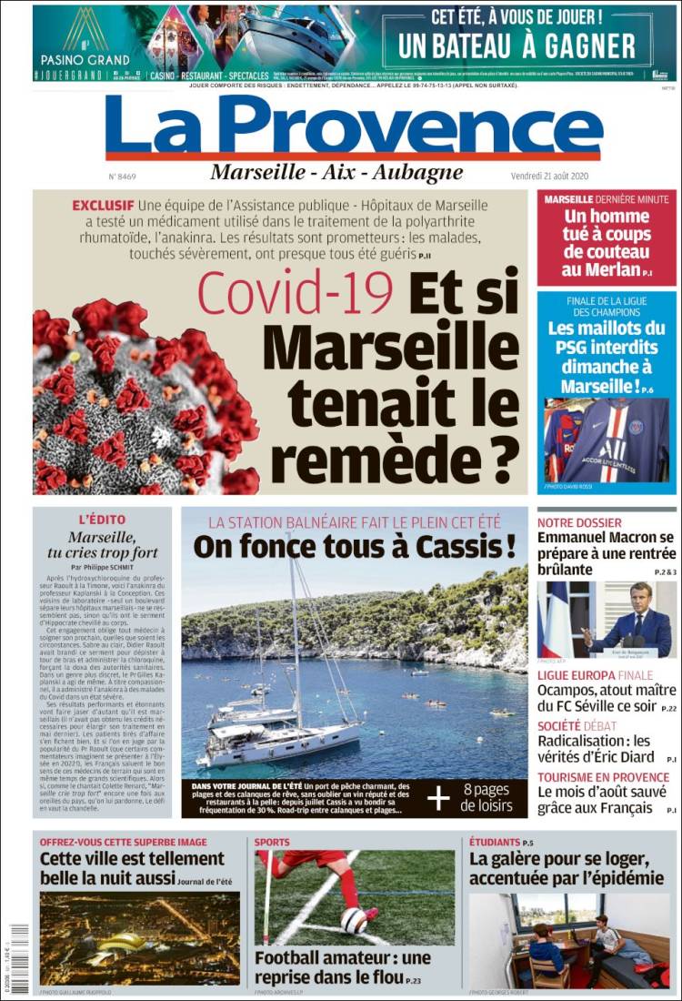 Portada de La Provence (Francia)