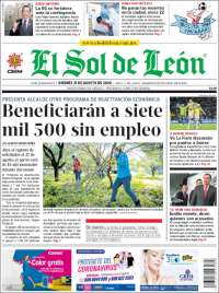 Portada de El Sol de León (M&eacute;xico)