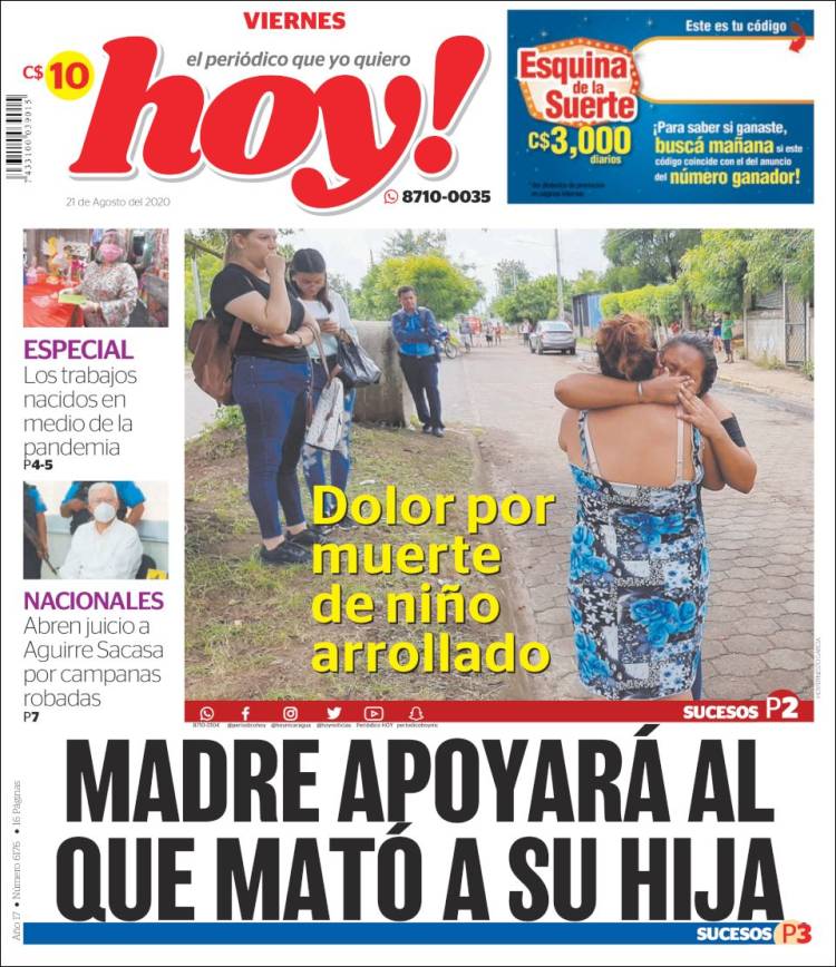 Portada de Hoy (Nicaragua)