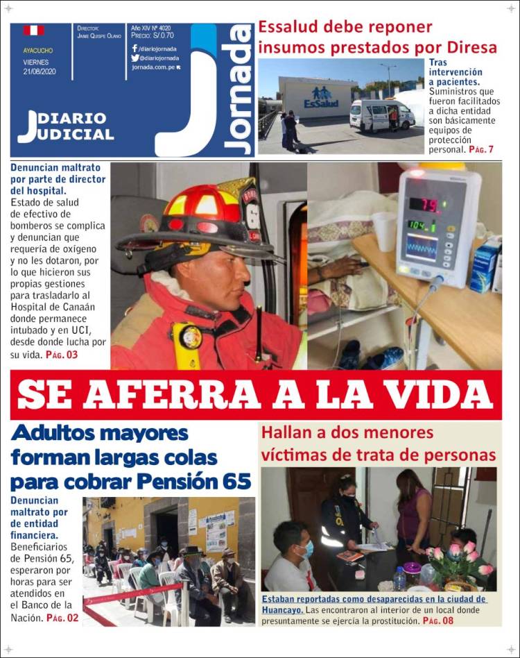 Portada de Diario Jornada (Perú)