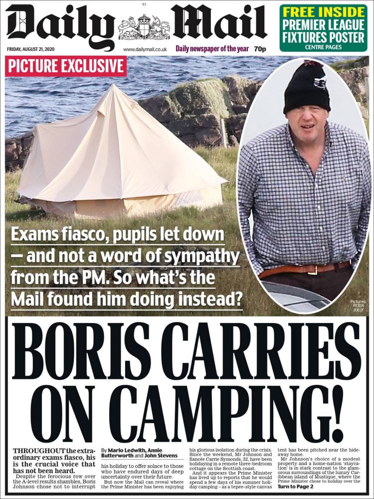 Portada de Daily Mail (Reino Unido)