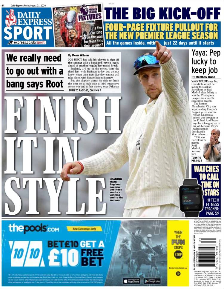 Portada de Express Sport (Reino Unido)