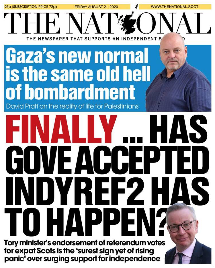 Portada de The National (Reino Unido)