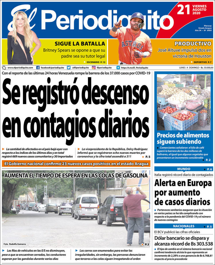 Portada de Periodiquito de Aragua (Venezuela)