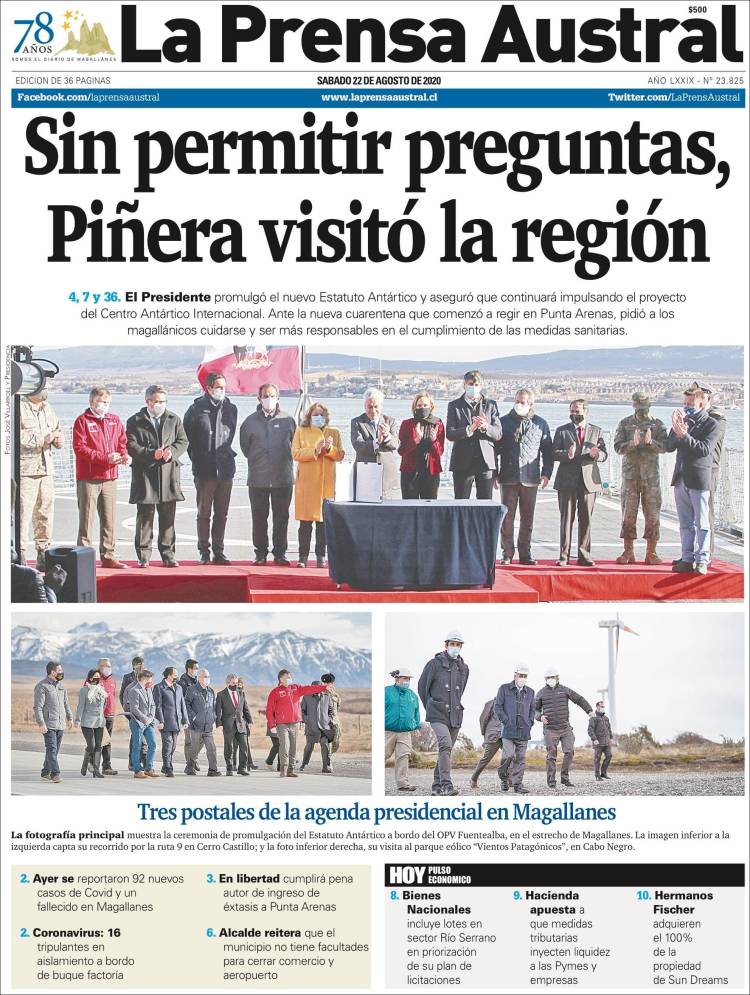 Portada de El Magallanes (Chile)