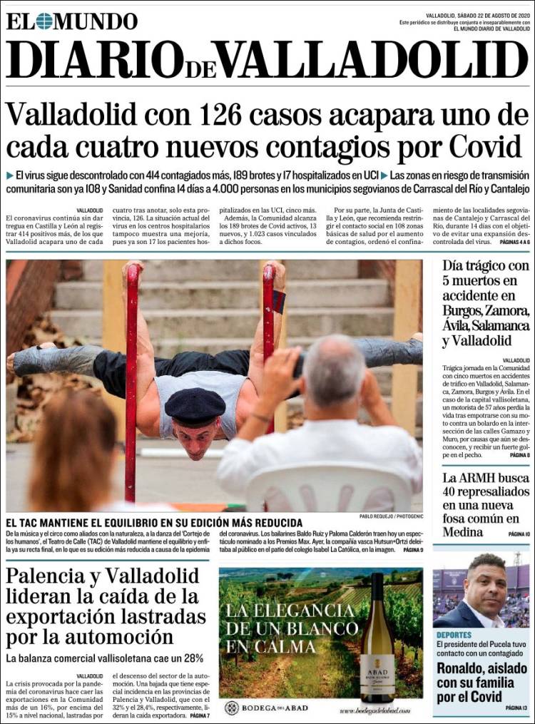 Portada de Diario de Valladolid (Espa&ntilde;a)
