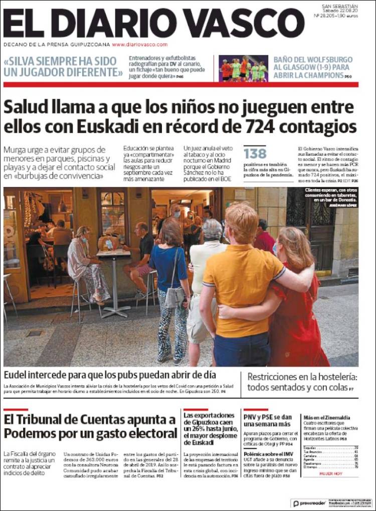 Portada de Diario Vasco (Espa&ntilde;a)