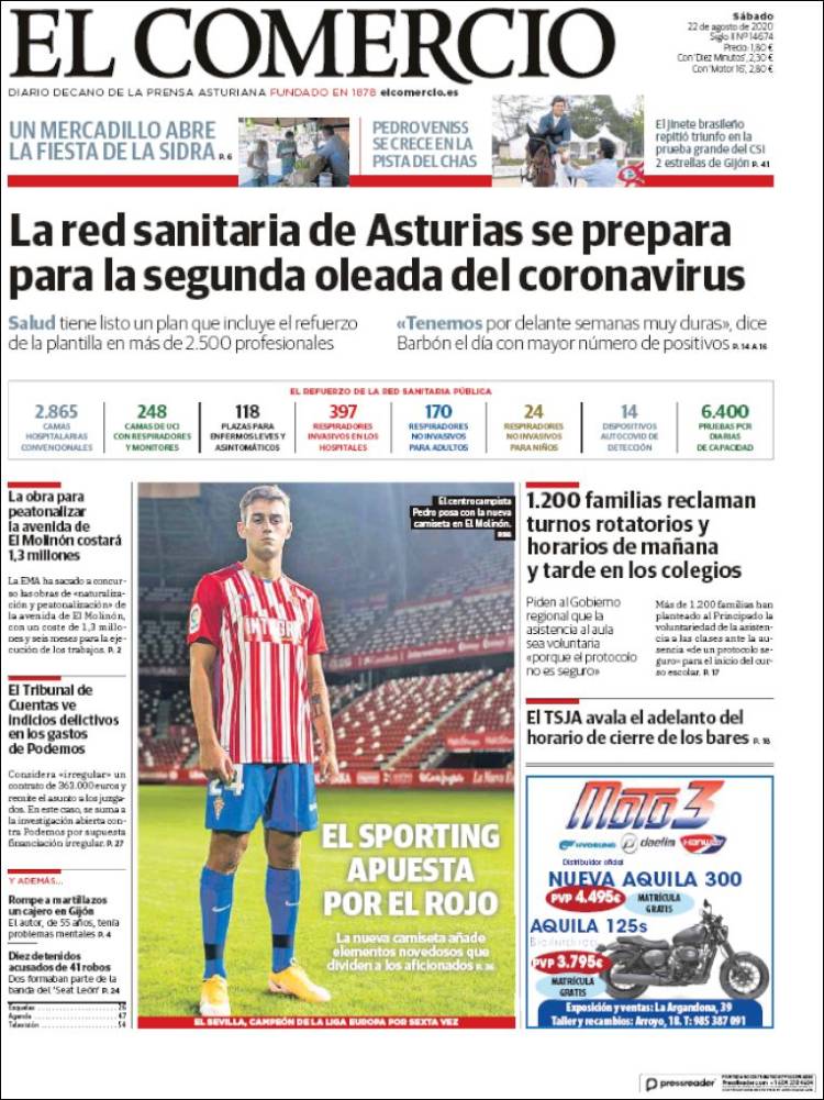 Portada de El Comercio - Gijón (Espa&ntilde;a)