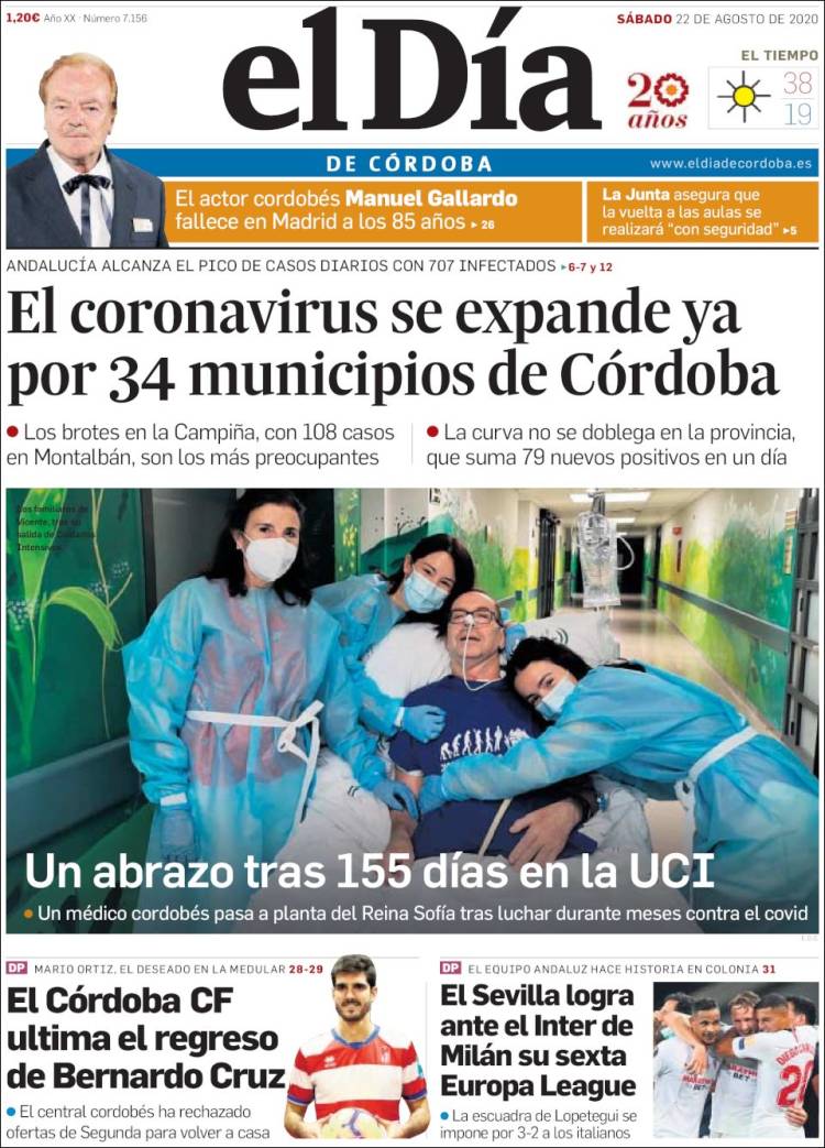 Portada de El Día de Córdoba (Espa&ntilde;a)
