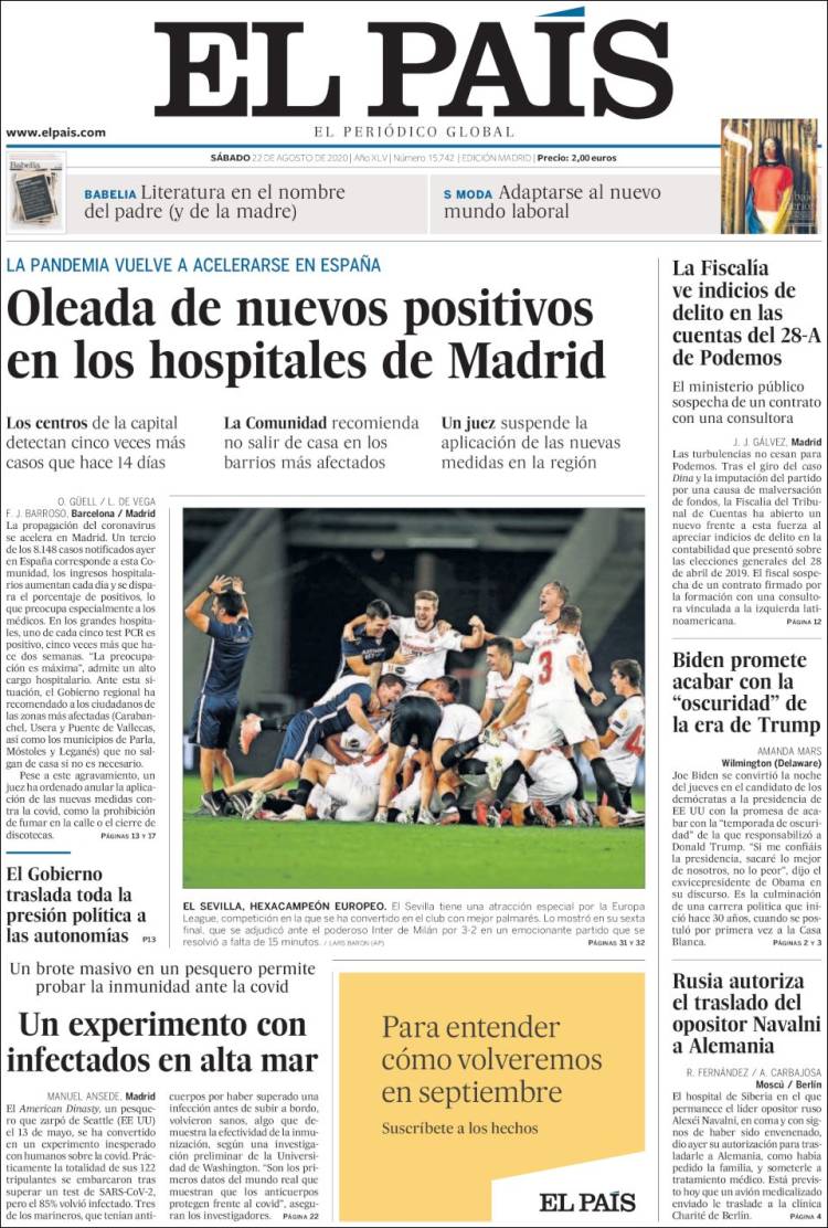 Portada de El País (Espa&ntilde;a)