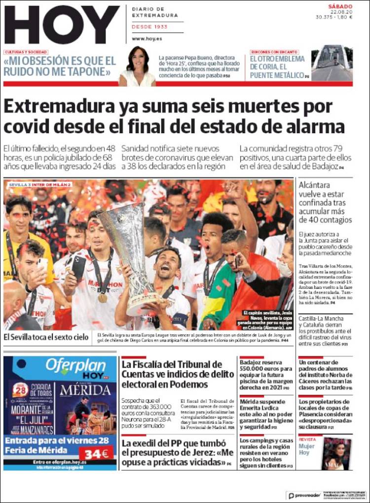 Portada de Hoy - Caceres (Espa&ntilde;a)