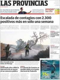Portada de Las Provincias (Espa&ntilde;a)
