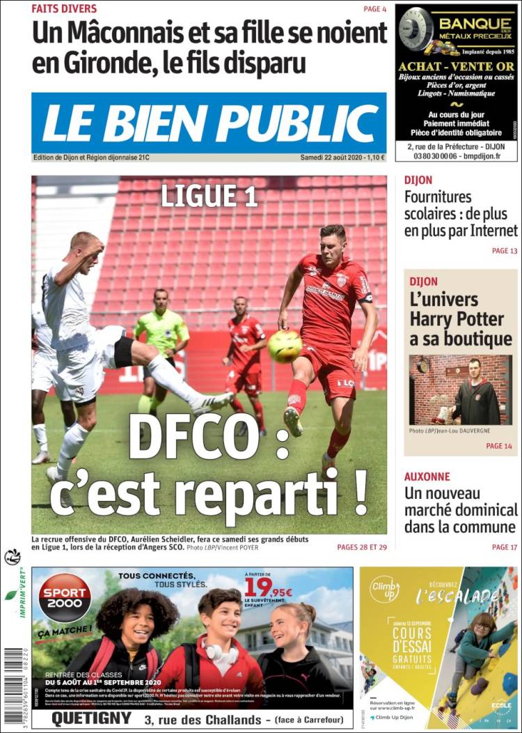 Portada de Le Bien Public (Francia)