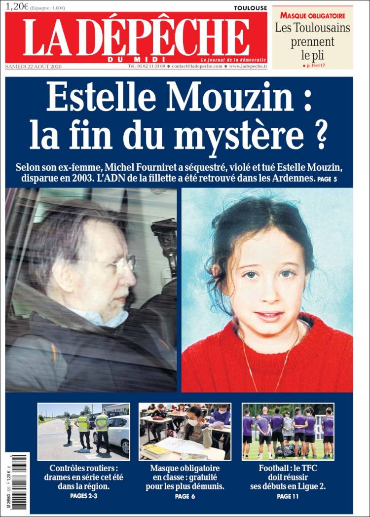 Portada de La Dépêche du Midi (Francia)