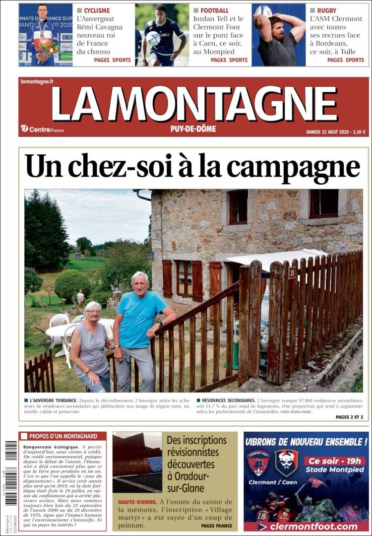 Portada de La Montagne (Francia)