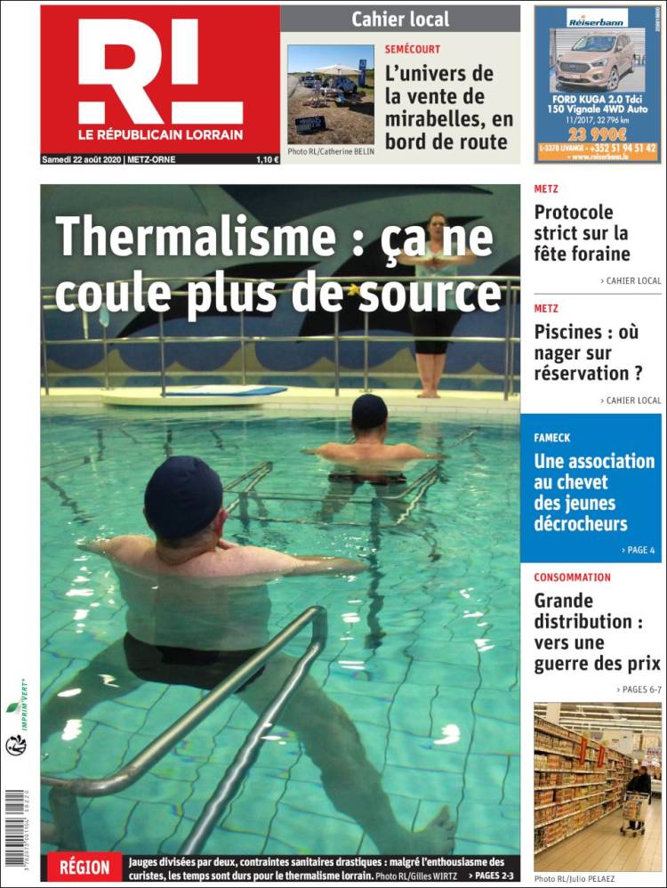 Portada de Le Republicain Lorrain (Francia)