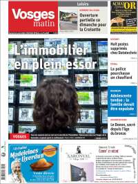 Portada de Vosges Matin (Francia)