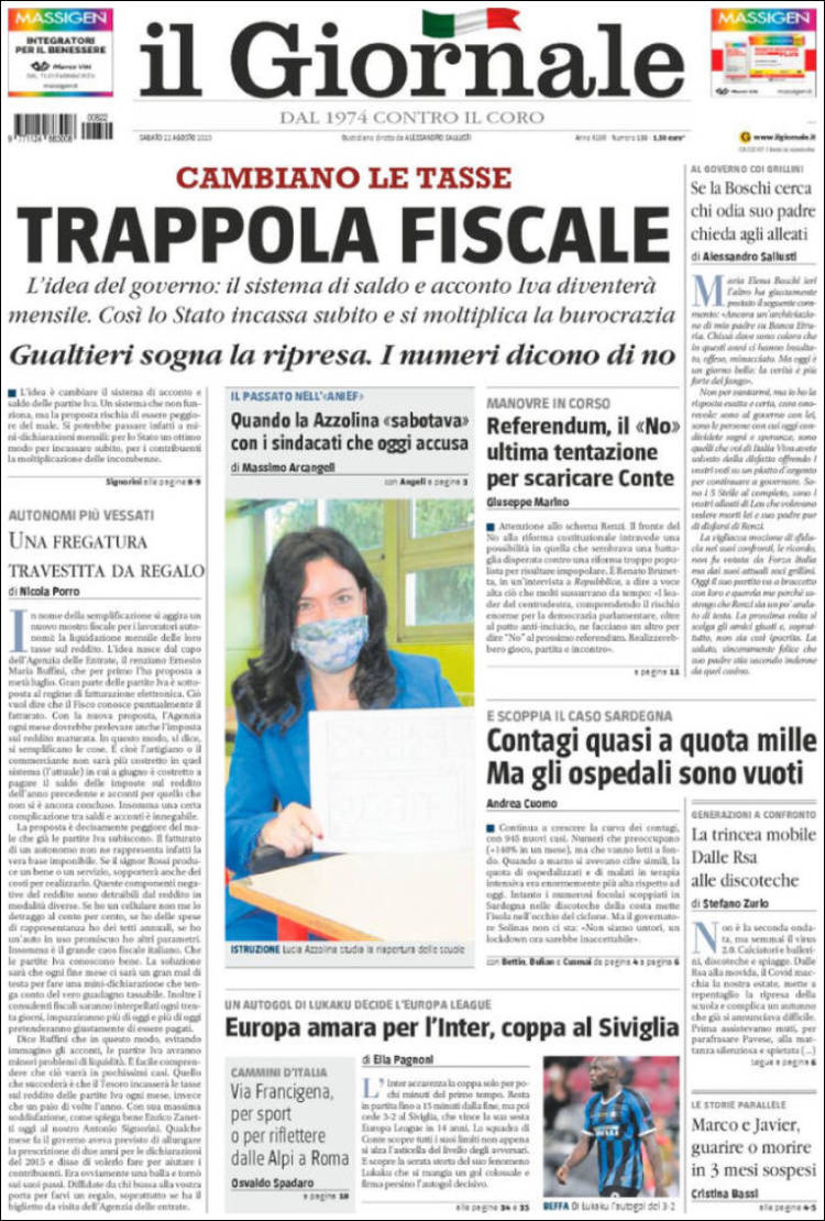 Portada de il Giornale (Italia)