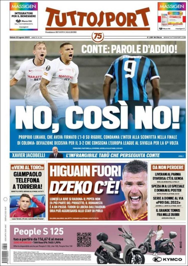 Portada de Tuttosport (Italia)