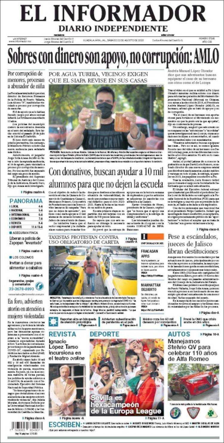 Portada de El Informador (M&eacute;xico)