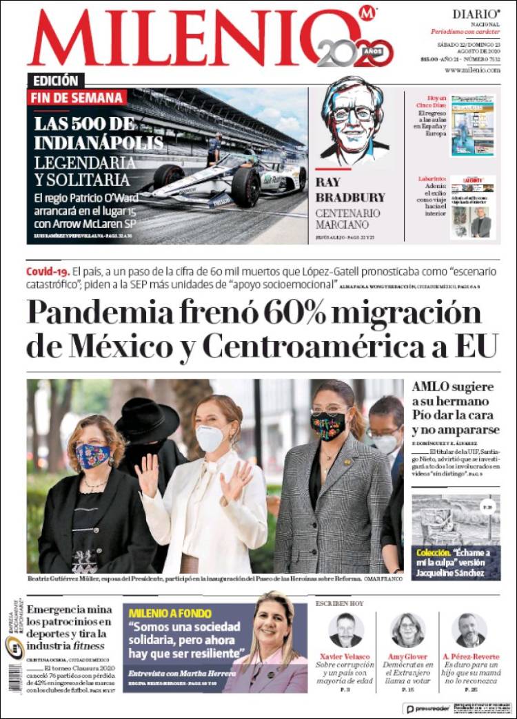 Portada de Milenio (M&eacute;xico)